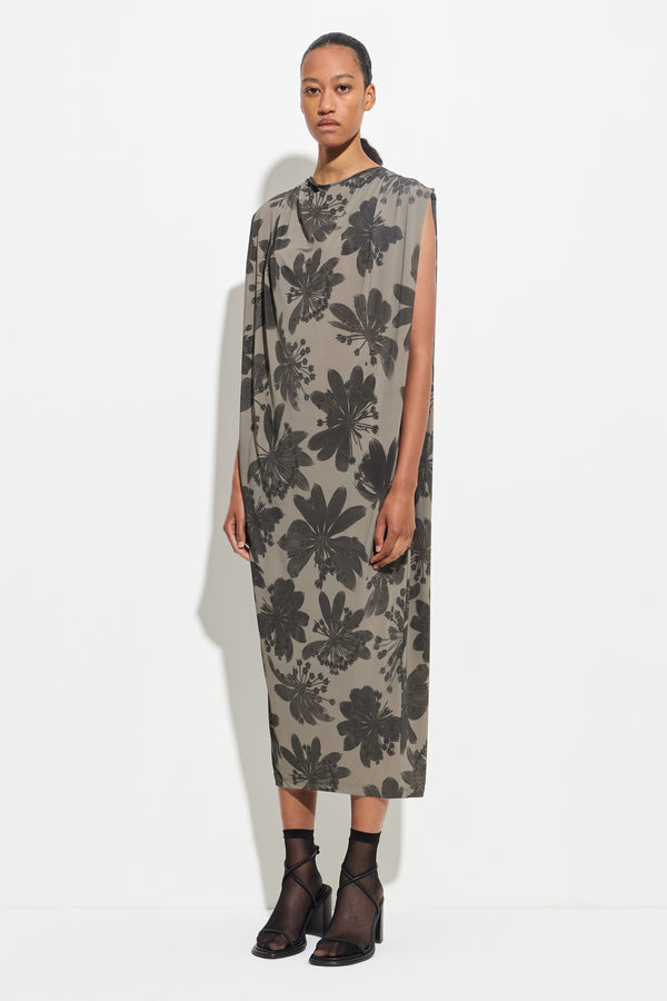 Christian Wijnants Daban Jersey Dress Dark Mud Seaweed Bugra