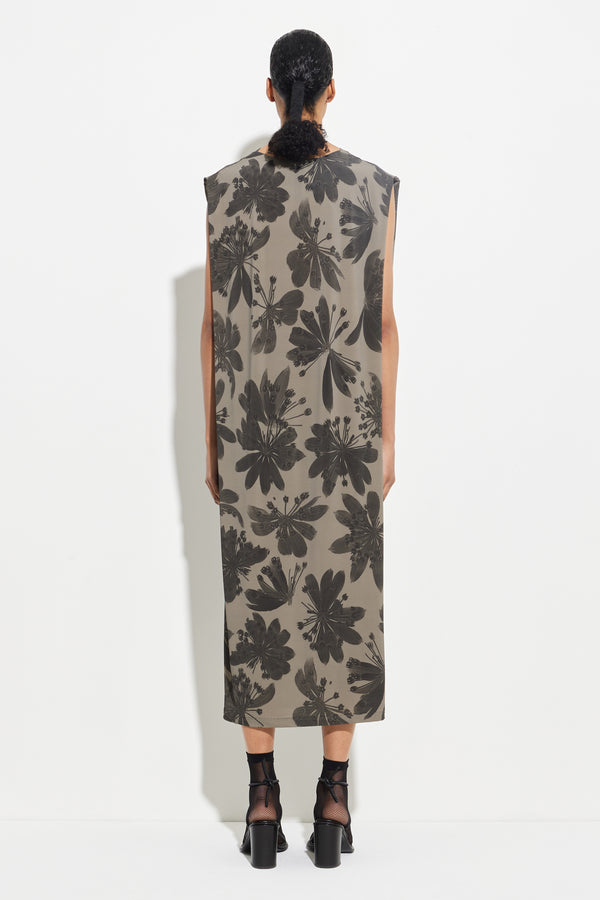 Christian Wijnants Daban Jersey Dress Dark Mud Seaweed Bugra