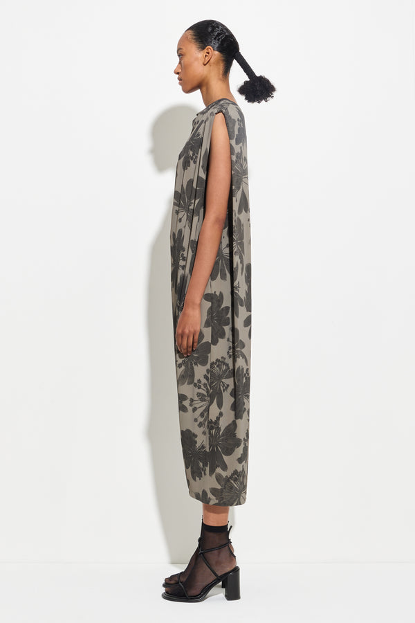 Christian Wijnants Daban Jersey Dress Dark Mud Seaweed Bugra