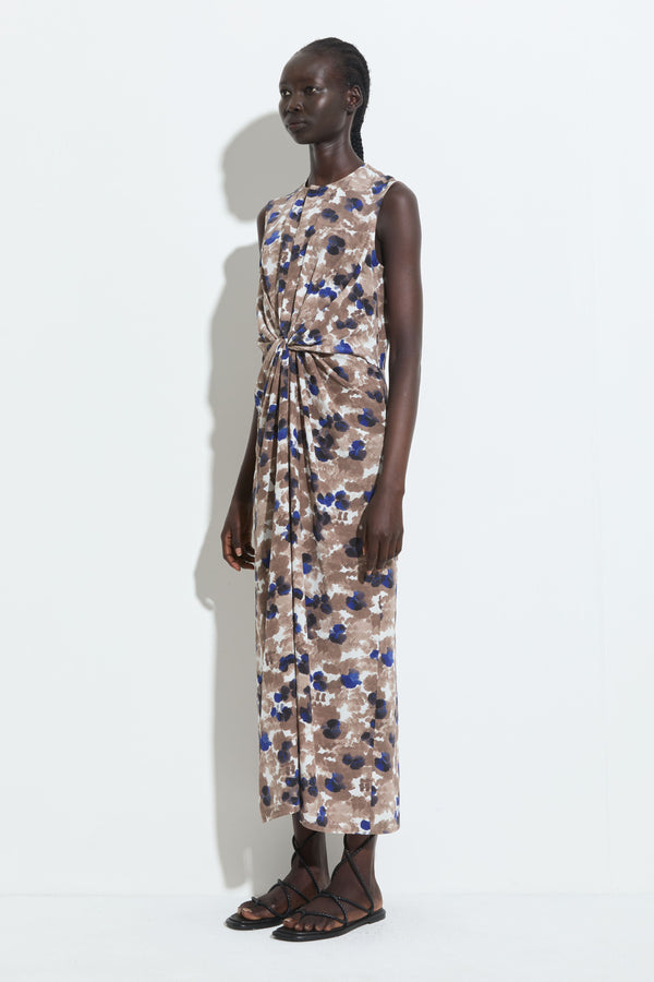 Christian Wijnants Dalis Sleeveless Dress Mole Blue Camellia