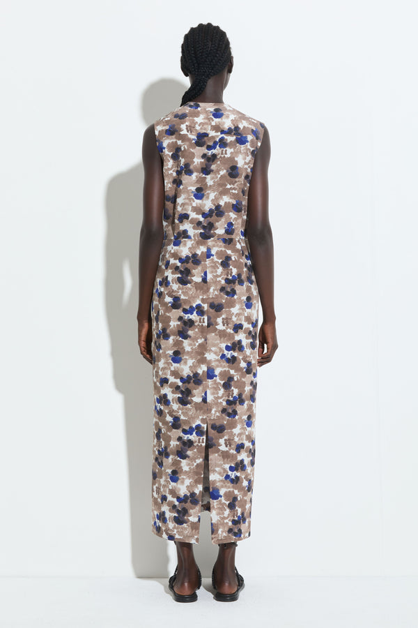 Christian Wijnants Dalis Sleeveless Dress Mole Blue Camellia