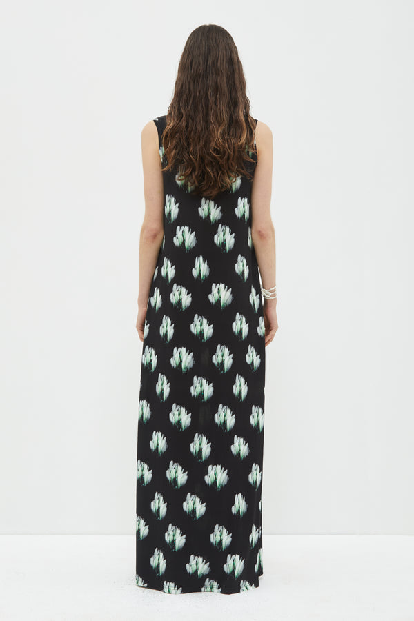 Christian Wijnants Dalmanu Sleeveless Jersey Dress Black Nymphaea