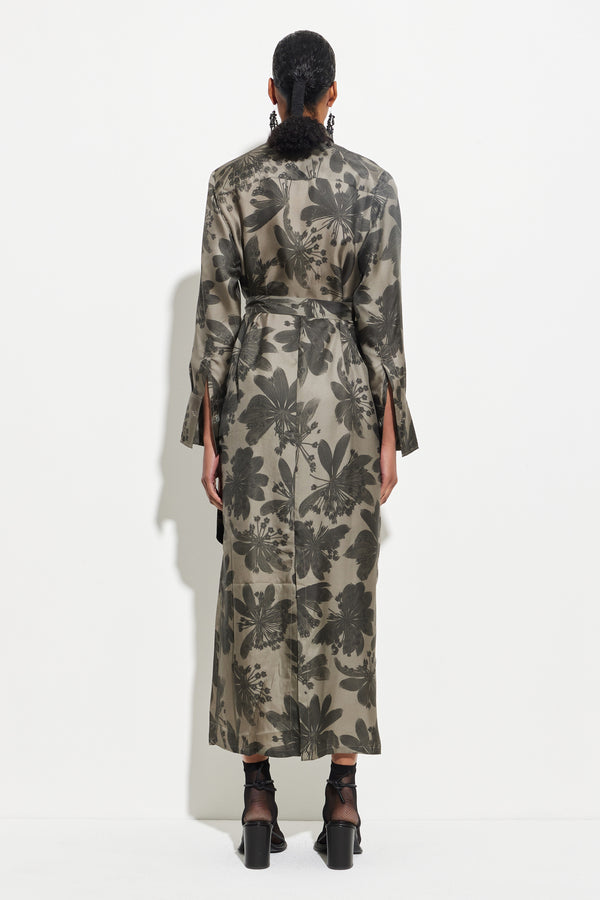 Christian Wijnants Daya Shirt Dress Dark Mud Seaweed Bugra