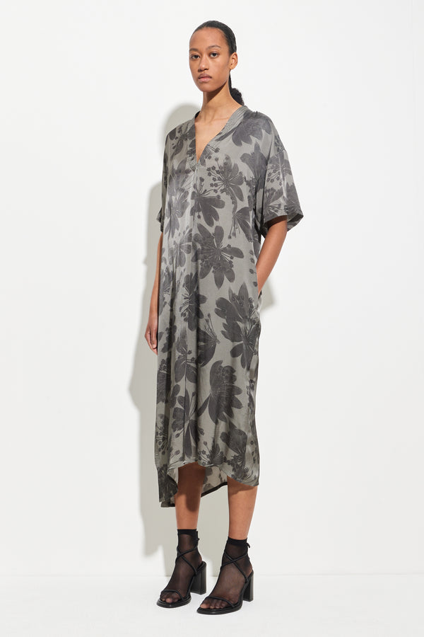 Christian Wijnants Dives Kaftan Dress Dark Mud Seaweed Bugra