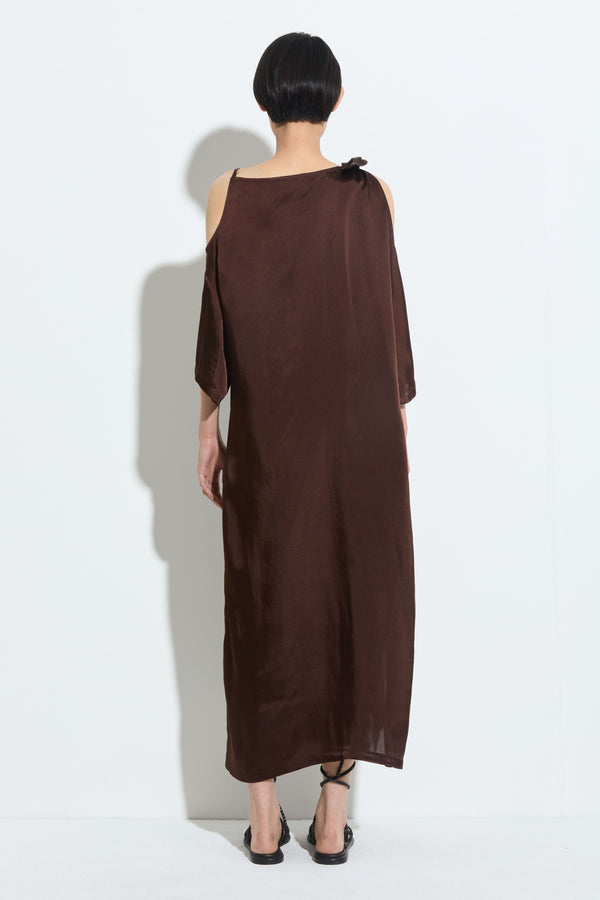 Christian Wijnants Drifa Bare Shoulder Dress Mahogany