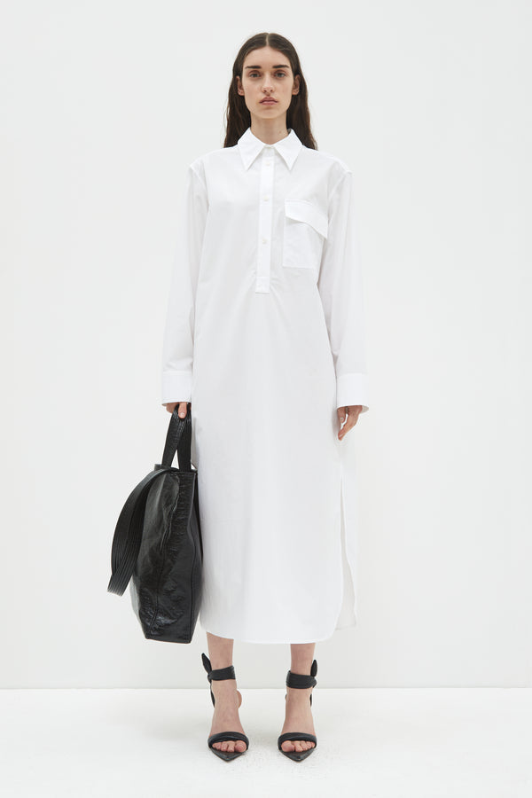 christian wijnants Dua Long Sleeves Shirt Dress White