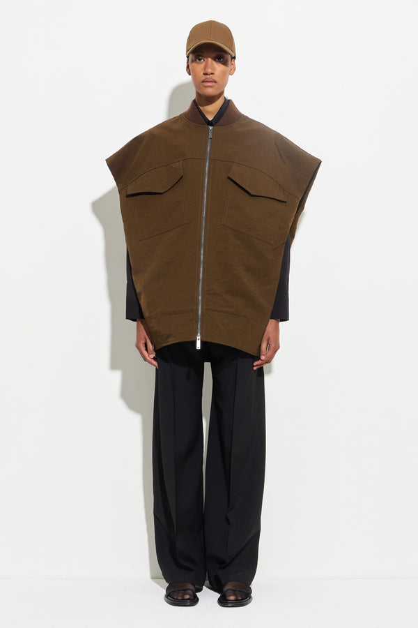 christian wijnants Jamala Sleeveless Jacket Dark Mocha