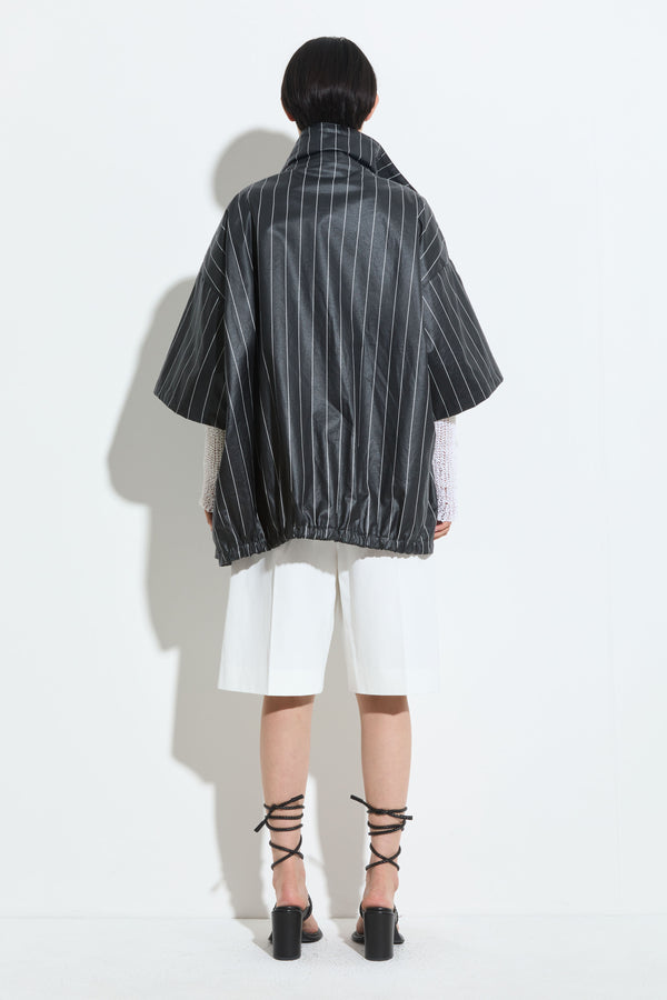 Christian Wijnants Jana Windbreaker Black White Stripe