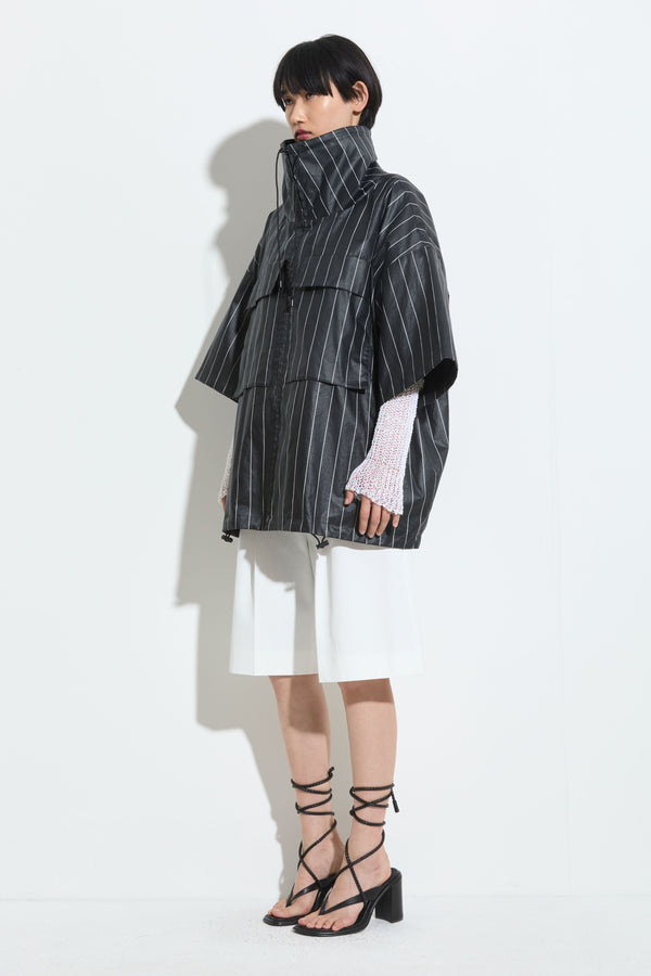 Christian Wijnants Jana Windbreaker Black White Stripe