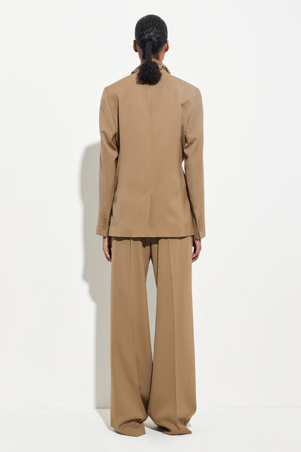 Christian Wijnants Jillos Draped Scarf Blazer Almond