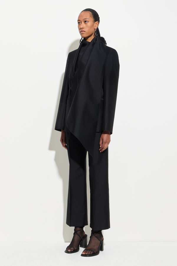 Christian Wijnants Jillos Draped Scarf Blazer Black
