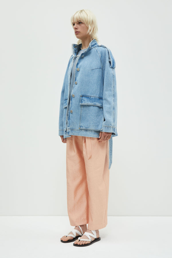 Christian Wijnants Jinar Utility Jeans Jacket Blue Denim