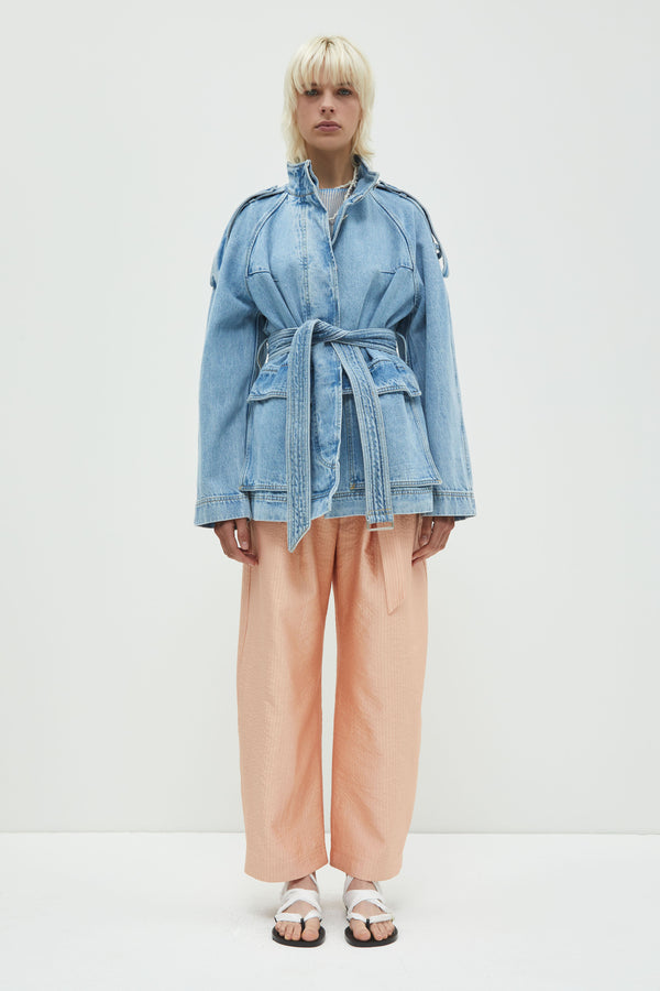 christian wijnants Jinar Utility Jeans Jacket Blue Denim