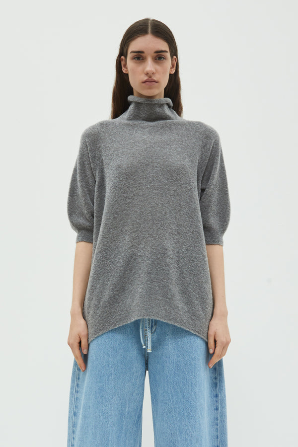 christian wijnants Kaluh Short Sleeve Knit Grey Melange