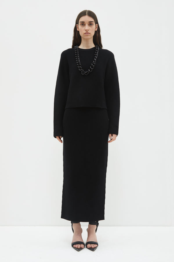 christian wijnants Kenar Wholegarment Knitted Skirt Black