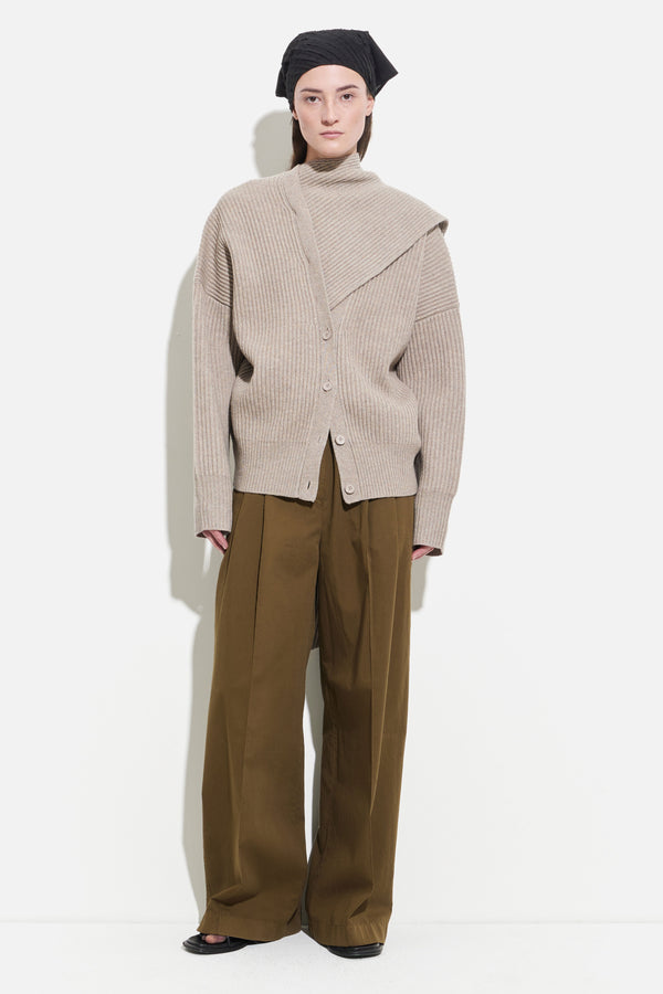 Christian Wijnants Khrami Scarf Oversized Cardigan Macademia