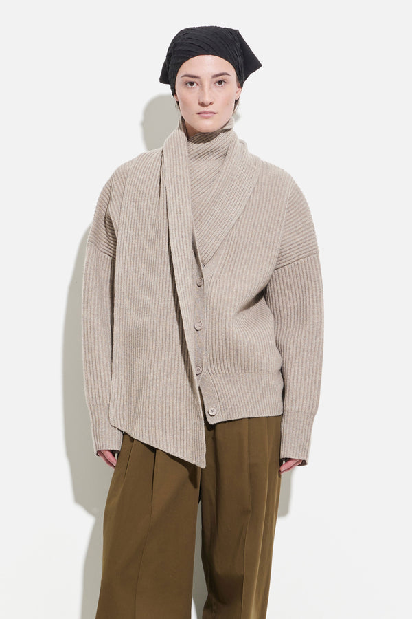 christian wijnants Khrami Scarf Oversized Cardigan Macademia