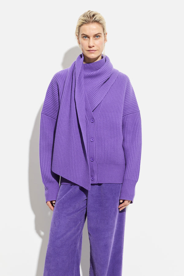 christian wijnants Khrami Scarf Oversized Cardigan Orchid