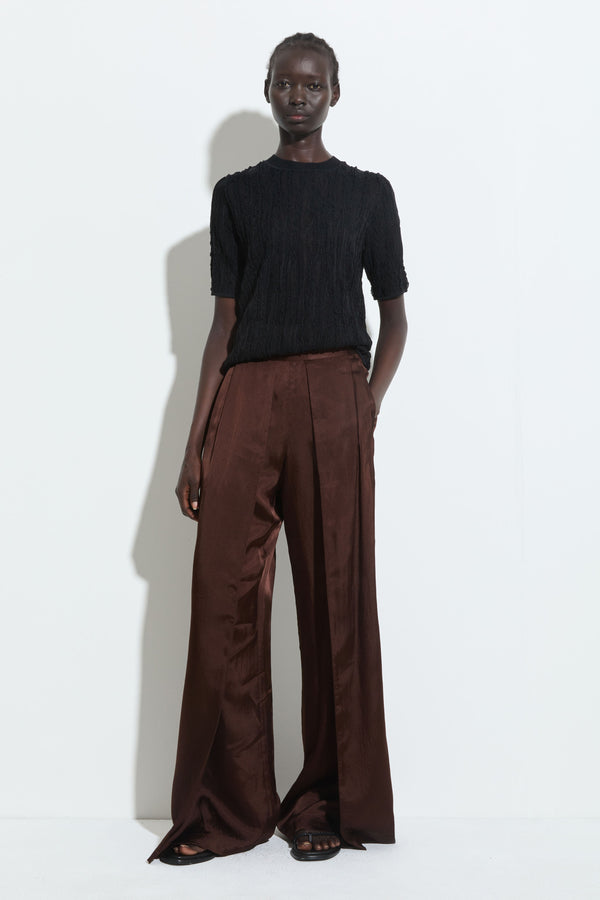 Christian Wijnants Kibo Short Sleeve Knitted Top Black