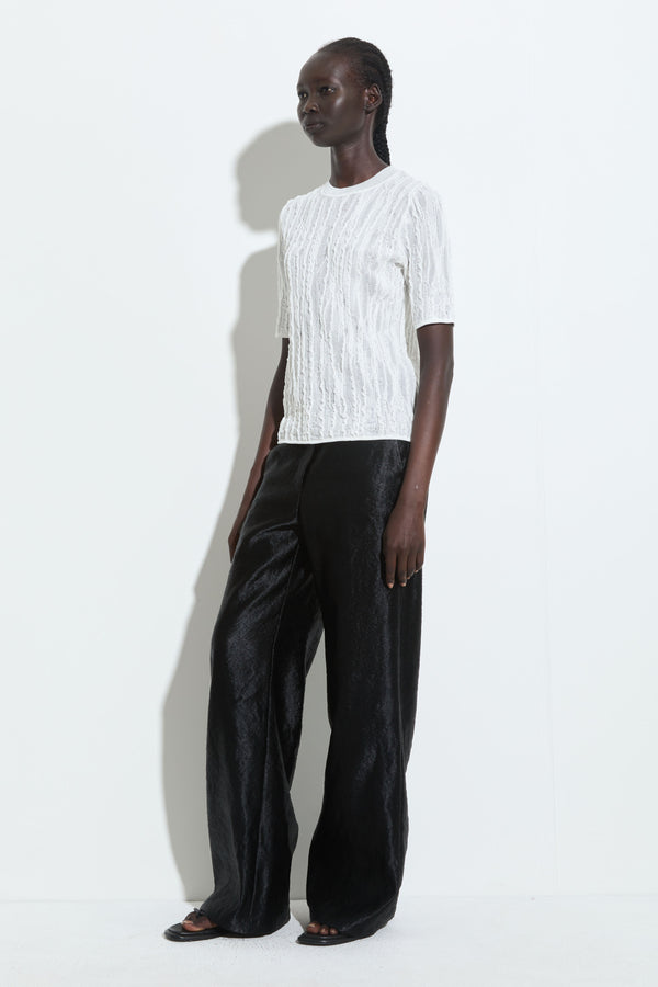 Christian Wijnants Kibo Short Sleeve Knitted Top White