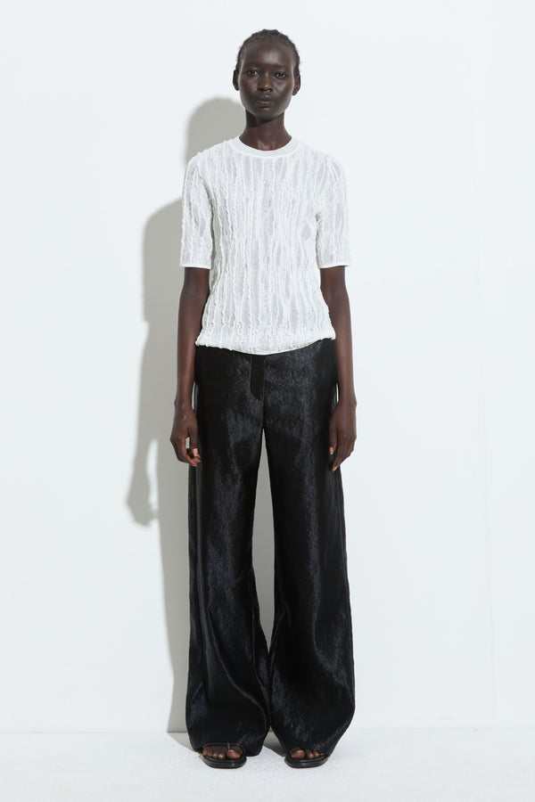 Christian Wijnants Kibo Short Sleeve Knitted Top White