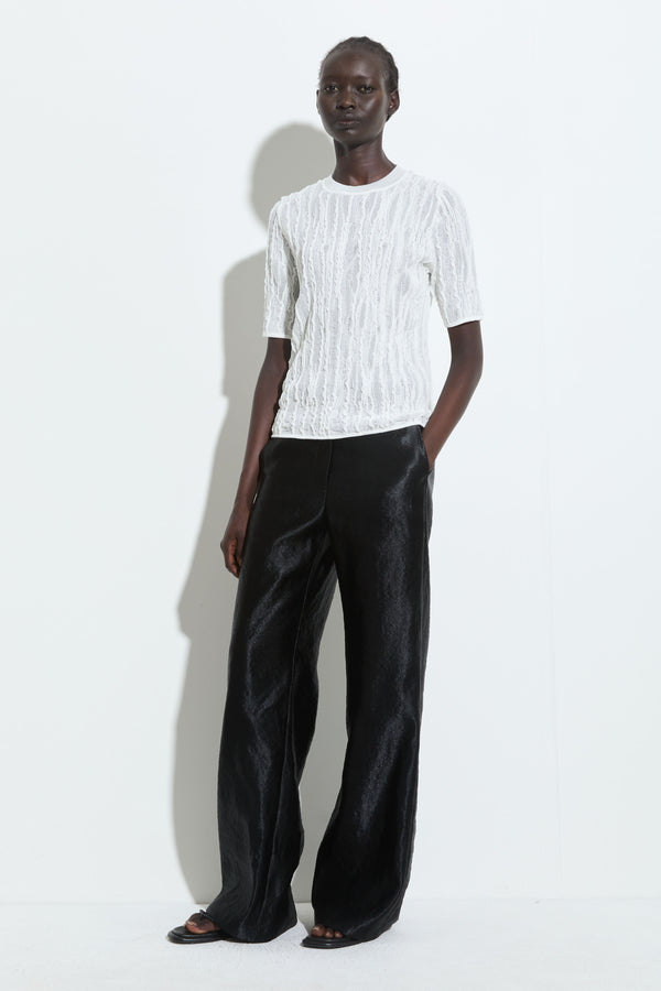 Christian Wijnants Kibo Short Sleeve Knitted Top White