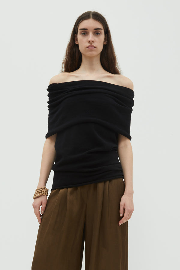 christian wijnants Kilili Sleeveless Knit Tube Top Black