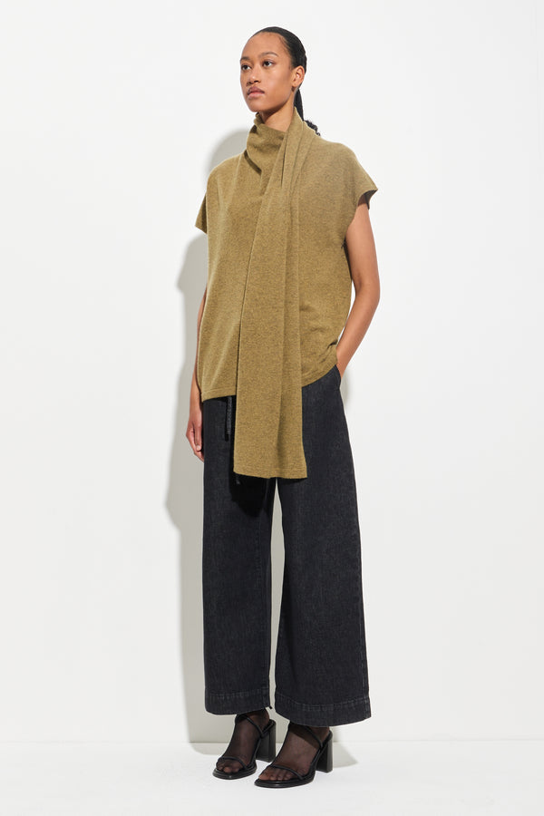Christian Wijnants Kuo Sleeveless Wraptop Olive Cloud