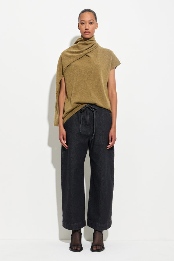 Christian Wijnants Kuo Sleeveless Wraptop Olive Cloud