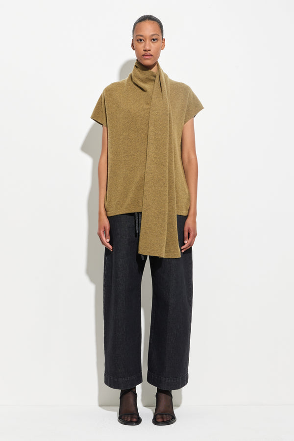 Christian Wijnants Kuo Sleeveless Wraptop Olive Cloud