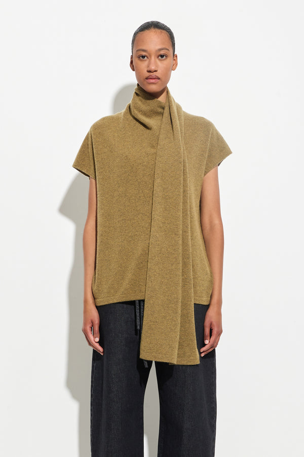 christian wijnants Kuo Sleeveless Wraptop Olive Cloud