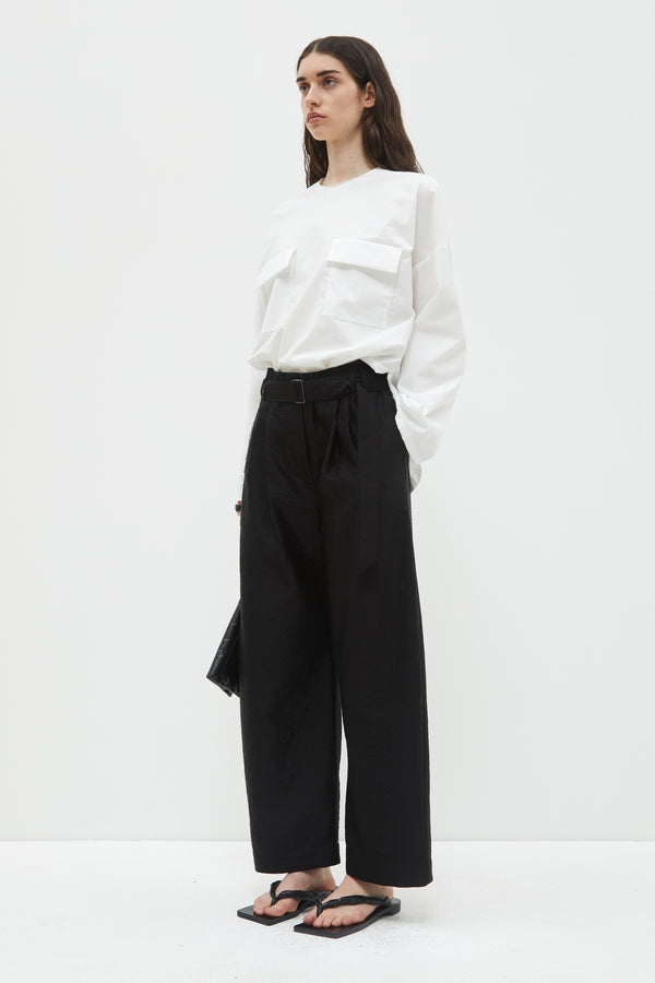 Christian Wijnants Pagata Barrel Leg Pants Black Quilted