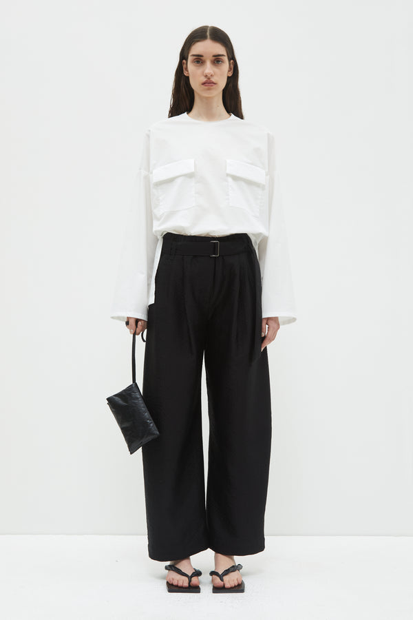 christian wijnants Pagata Barrel Leg Pants Black Quilted