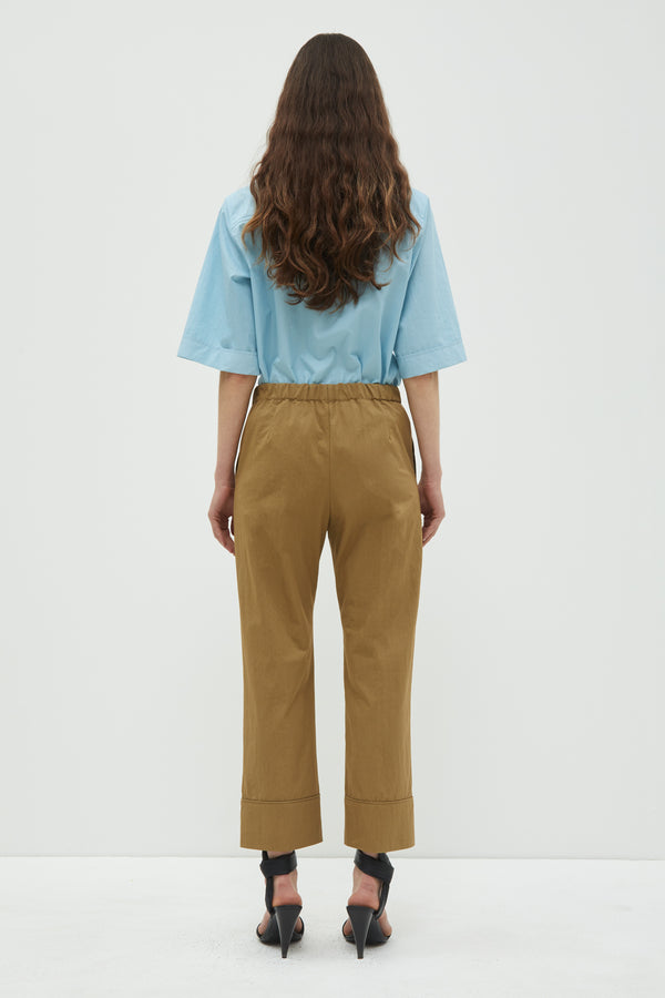 Christian Wijnants Panesh Cropped Straight Pants Khaki