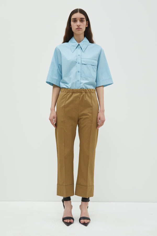 christian wijnants Panesh Cropped Straight Pants Khaki
