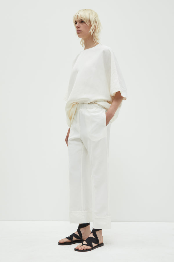 Christian Wijnants Panesh Cropped Straight Pants Off White