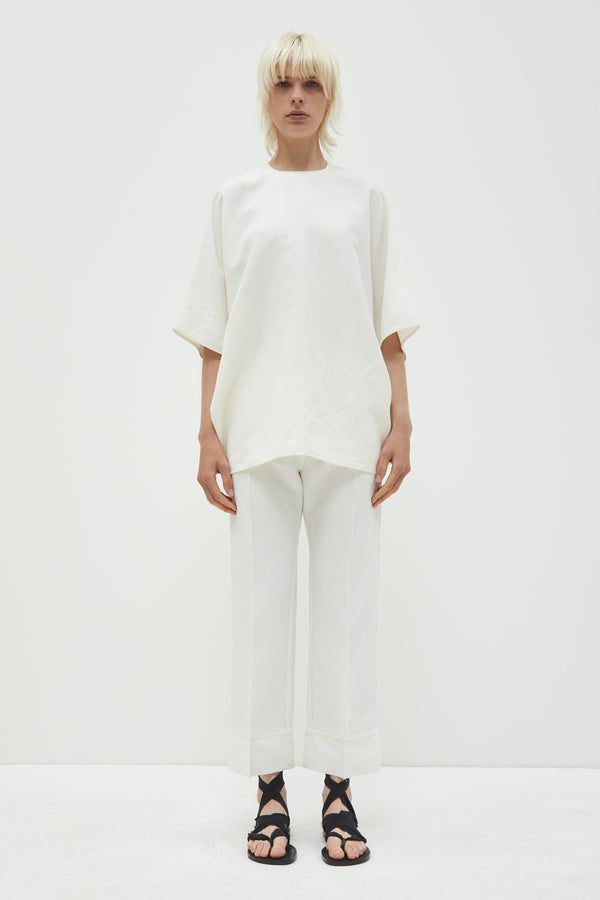 Christian Wijnants Panesh Cropped Straight Pants Off White