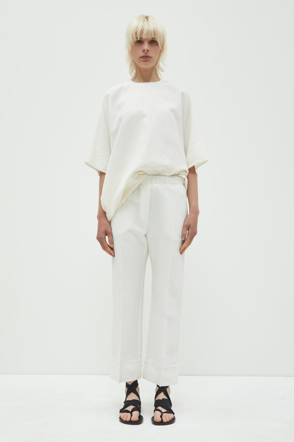 christian wijnants Panesh Cropped Straight Pants Off White