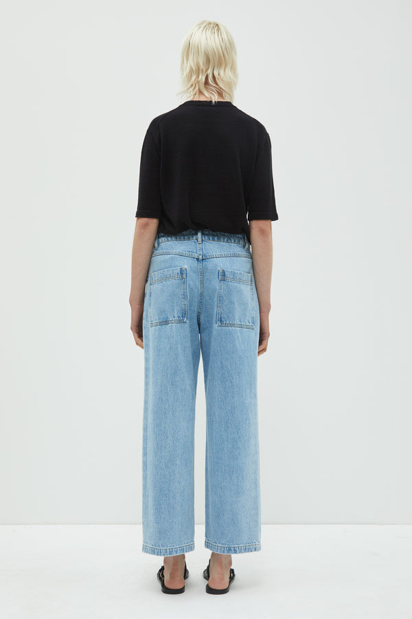 Christian Wijnants Pelaro Barrel Leg Jeans Blue Denim