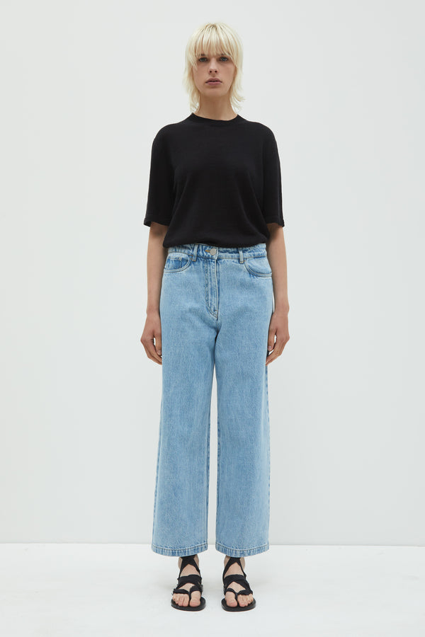 christian wijnants Pelaro Barrel Leg Jeans Blue Denim