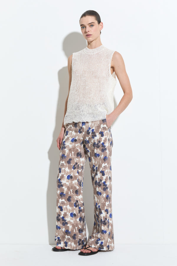 Christian Wijnants Pindou Straight Pantaloon Mole Blue Camellia