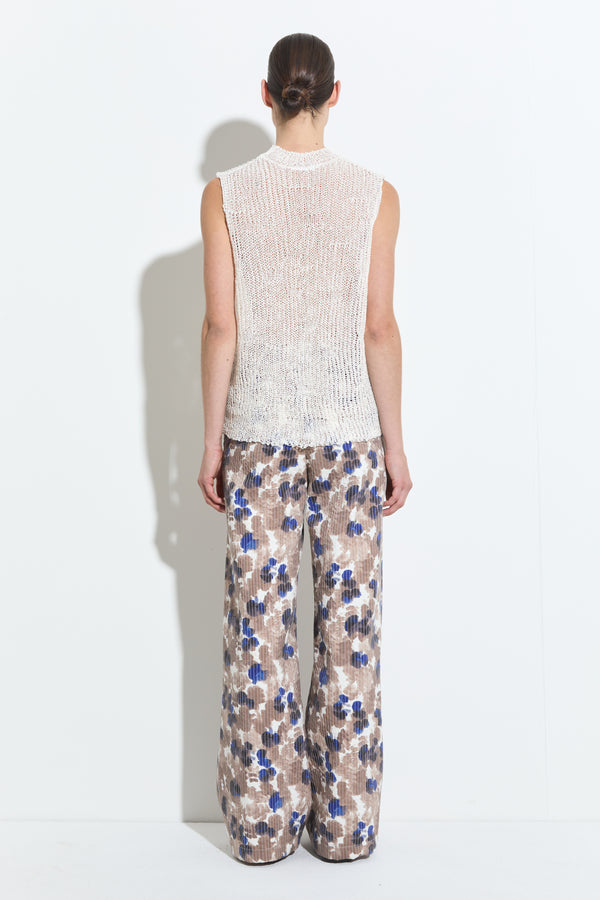 Christian Wijnants Pindou Straight Pantaloon Mole Blue Camellia