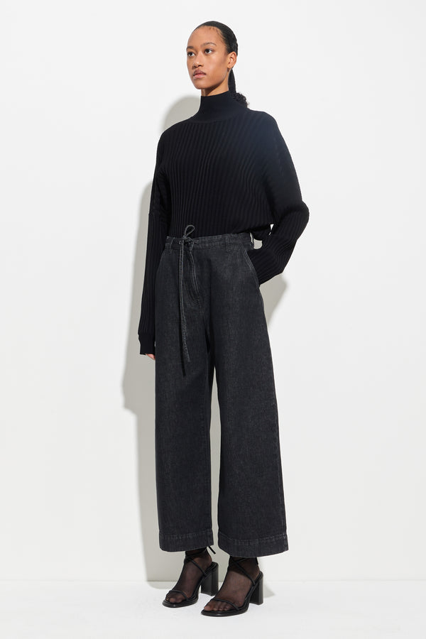 Christian Wijnants Pioni Wide Leg Denim Black Denim