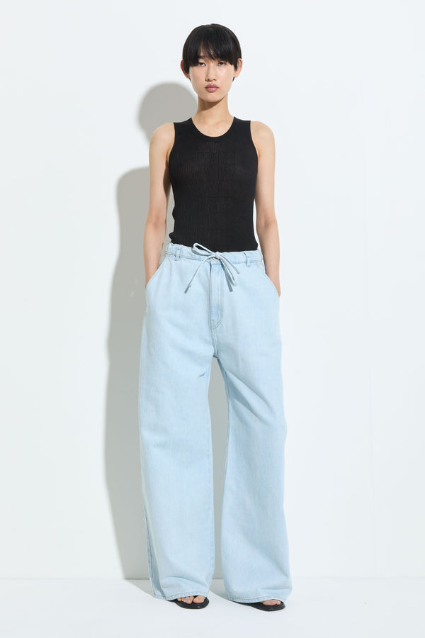 Christian Wijnants Piro Barrell Leg Jeans Light Blue Denim