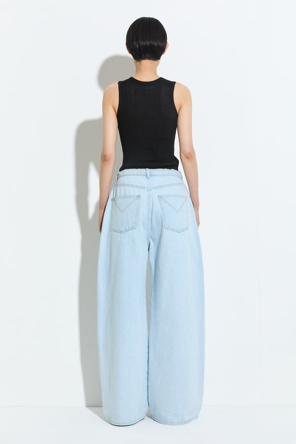 Christian Wijnants Piro Barrell Leg Jeans Light Blue Denim