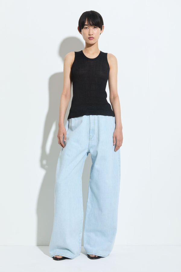 Christian Wijnants Piro Barrell Leg Jeans Light Blue Denim