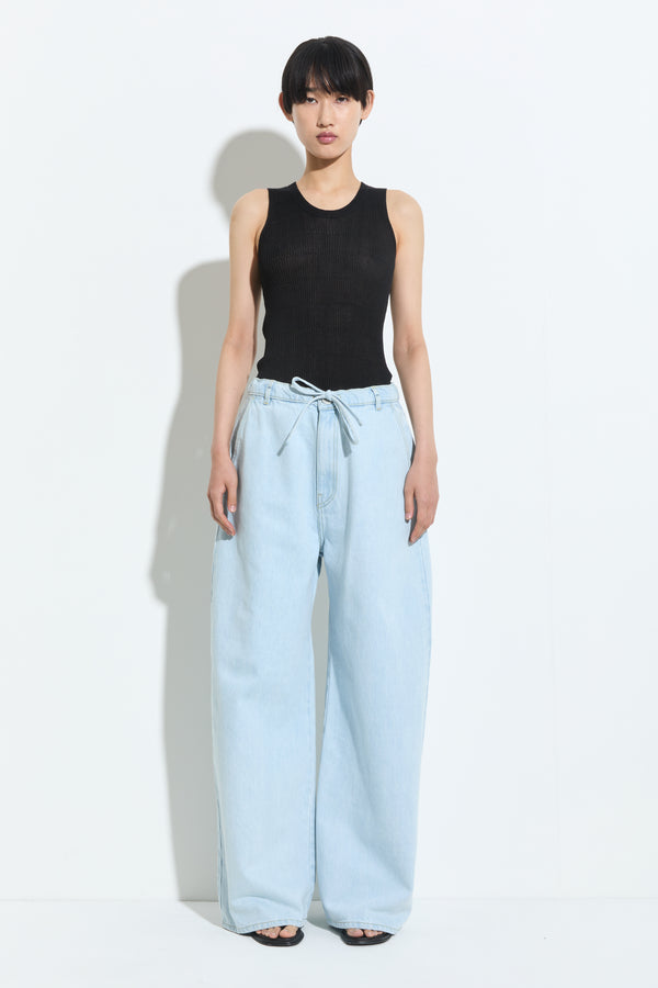 christian wijnants Piro Barrell Leg Jeans Light Blue Denim