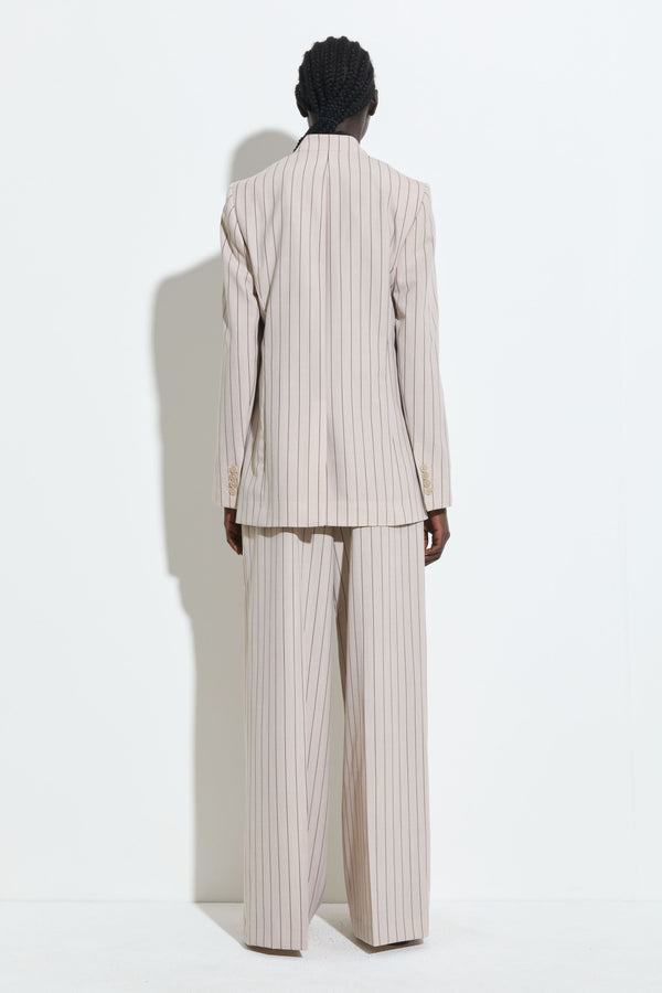 Christian Wijnants Pomello Wide Leg Pants Sand Stripe