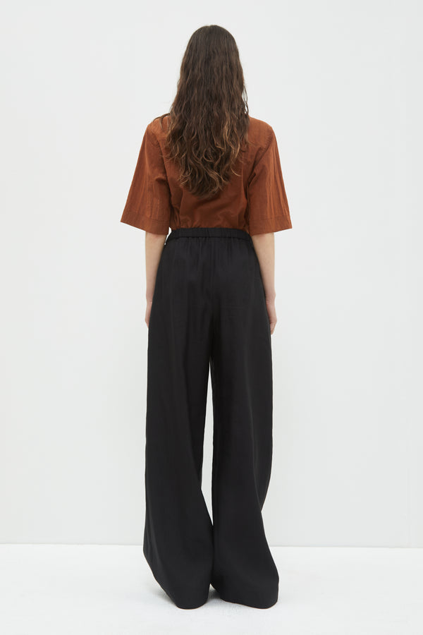 Christian Wijnants Prelah Long Wide Leg Pants Black