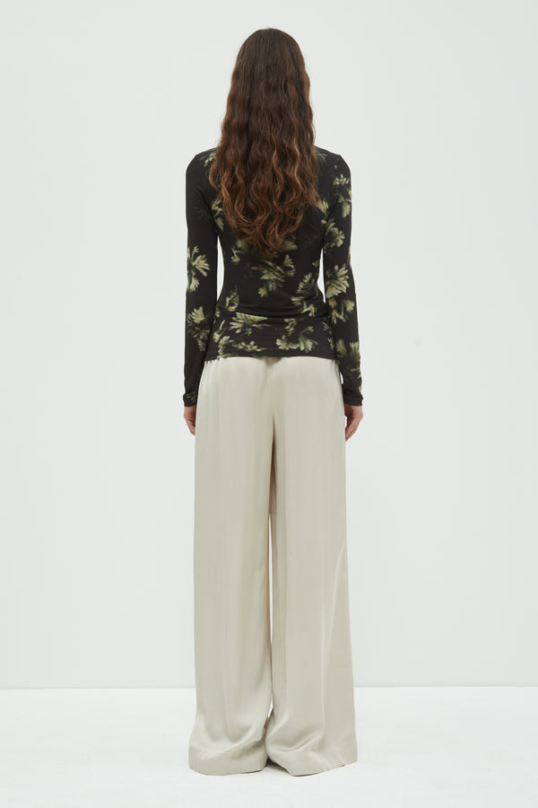 Christian Wijnants Prelah Long Wide Leg Pants Cement